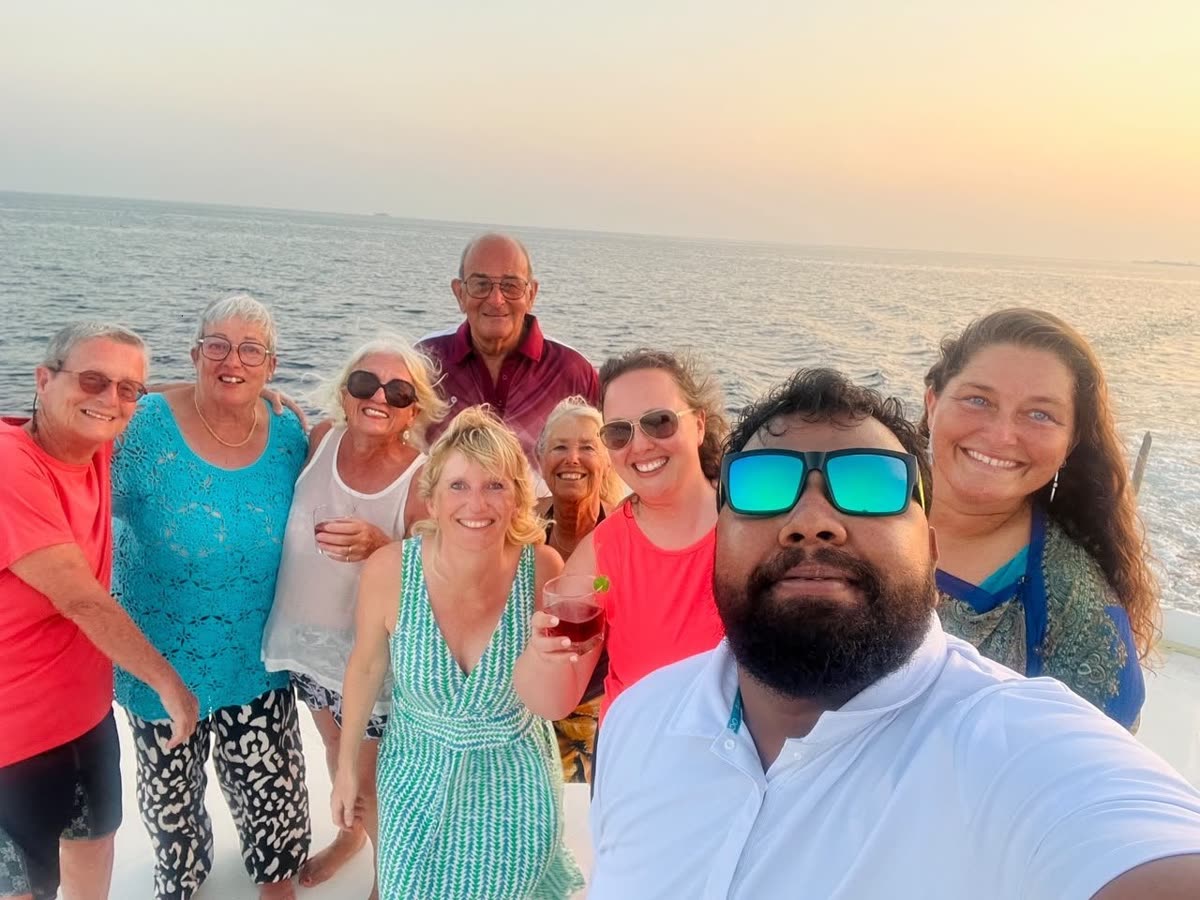 Golden hour with a happy group — Ceylon Bound Holidays & Tours guests in Sri Lanka